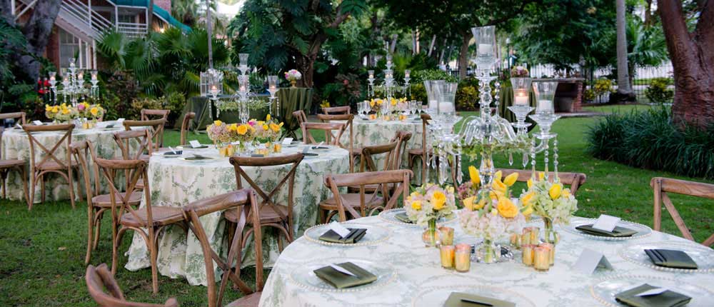 Historic Key West Weddings Outdoor Reception Venue
